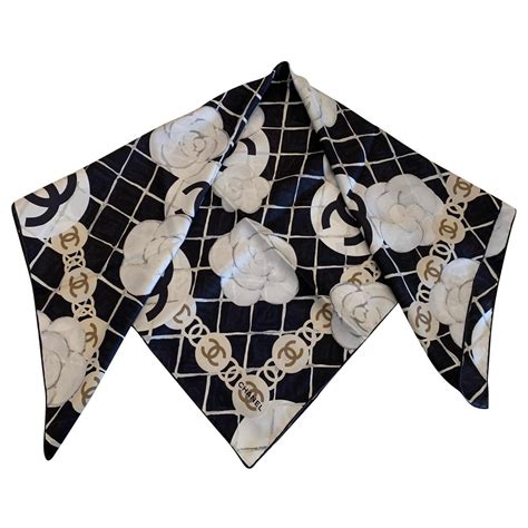 chanel black bandana|chanel price of women scarf.